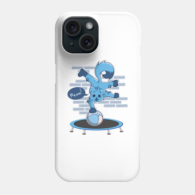 Trampoline Shirt | Cat Trampoline Jumping Shirt Phone Case by TellingTales