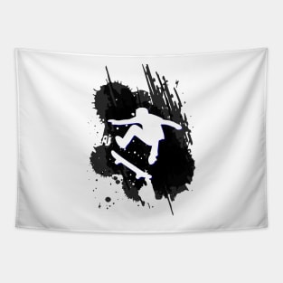 black and white skater siluet Tapestry