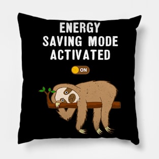 Energy Saving Mode Activated Funny Sloth Pillow