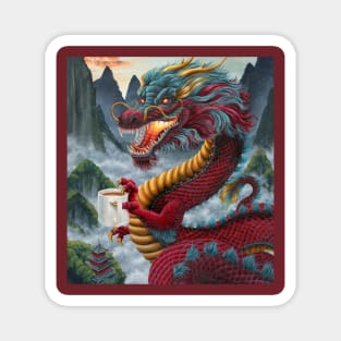 Zhulong Coffee Dragon Magnet