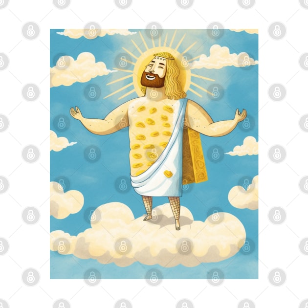 Cheesus Jesus Christ Funny Cheese Christian Pun Christmas by starryskin