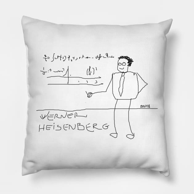 Werner Heisenberg by BN18 Pillow by JD by BN18 