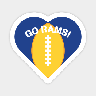 Heart Shaped Los Angeles Rams Magnet