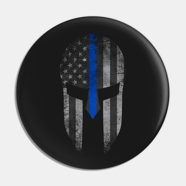 Spartan Helmet 2 - Thin Blue Line American flag - Sticker –  ThinBlueLineHeroes