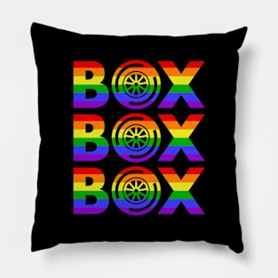 "Box Box Box" F1 Tyre Compound Pride Design Pillow