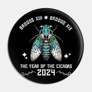 Cicada Lover Brood XIX Brood XIII Year Of The Cicada 2024 Pin