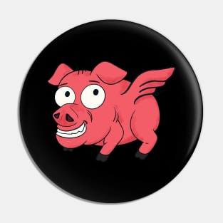 Pig Wings Retro Cartoon Funny Flying Piglet BBQ Pin