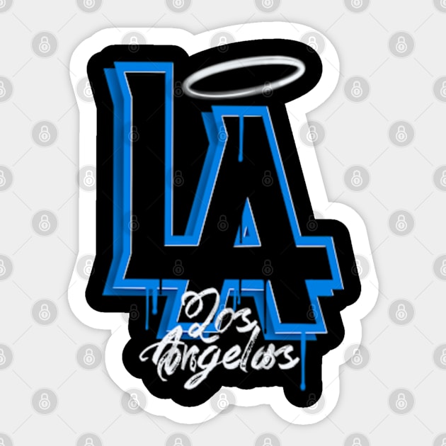 Los Angeles Dodgers Outline LA Logo Decal Stickers