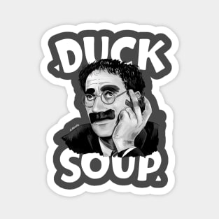 Groucho Marx - Duck Soup Illustration with Title Magnet