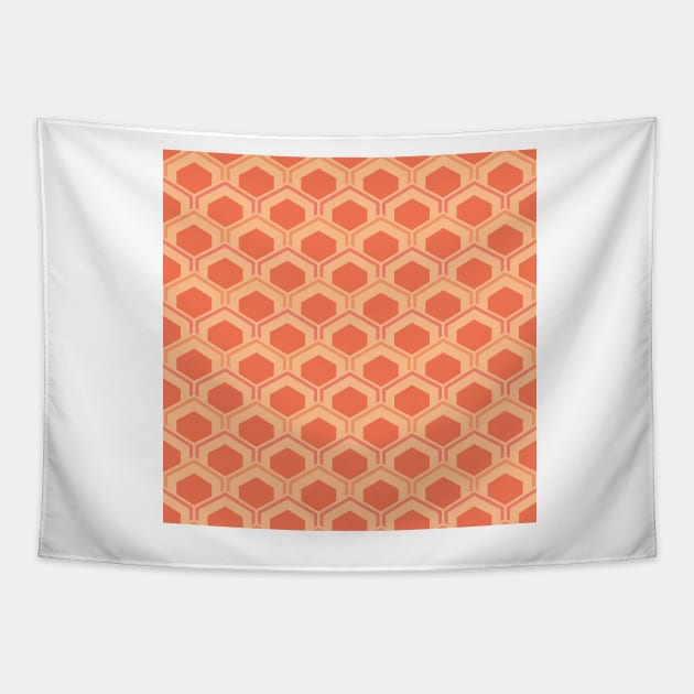 Mid Century Modern Hexagons Tapestry by Makanahele