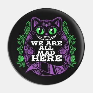 Calavera cheshire cat Pin