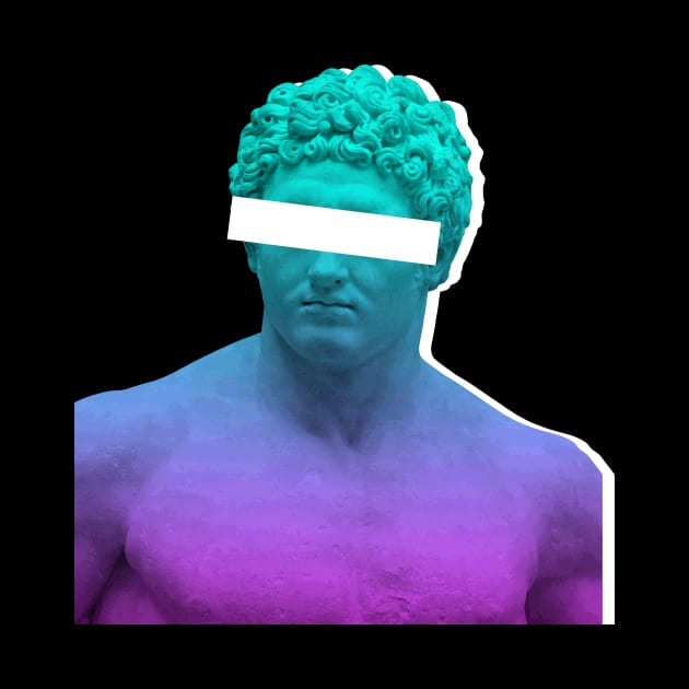 Glitch Greek Bust | Aesthetic Vaporwave by Wizardmode