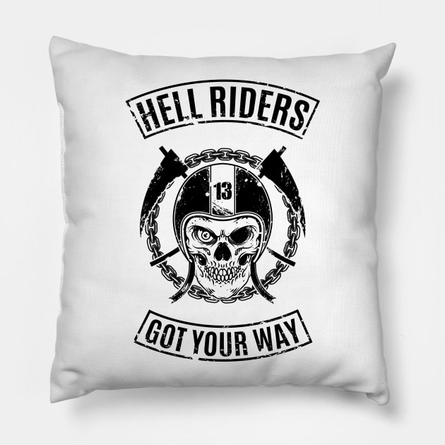 Hell riders Pillow by akawork280