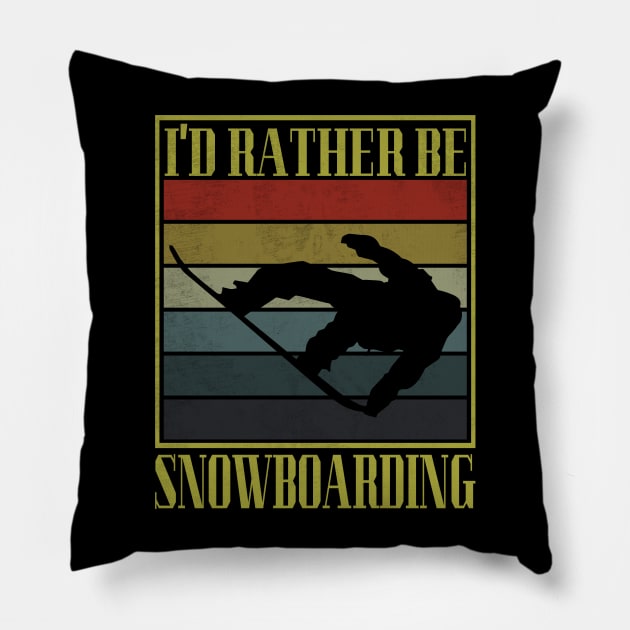 snowboarding Pillow by dishcubung