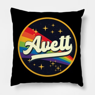 Avett // Rainbow In Space Vintage Style Pillow