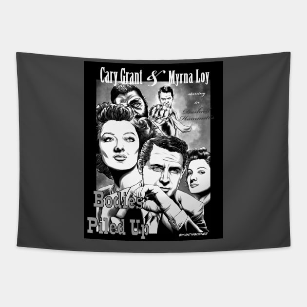 Bodie Piled Up movie poster Tapestry by MontisEcho