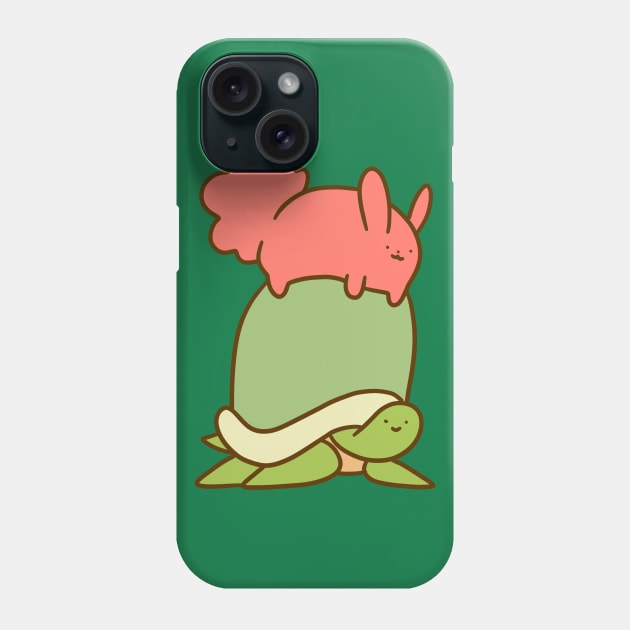 Pink Bunny and Turtle Phone Case by saradaboru