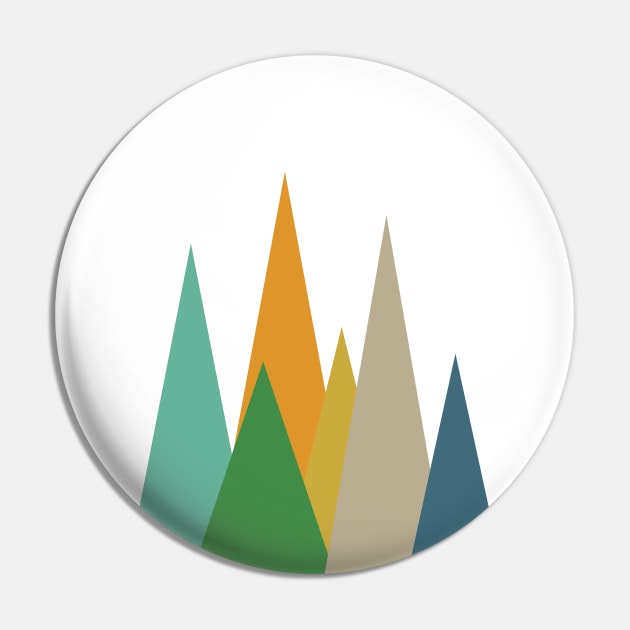 Mid Century Modern Mountains Pin by OrchardBerry