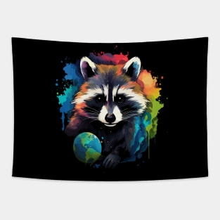 Raccoon Earth Day Tapestry