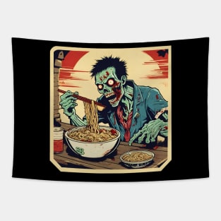 Zombie eat ramen Tapestry