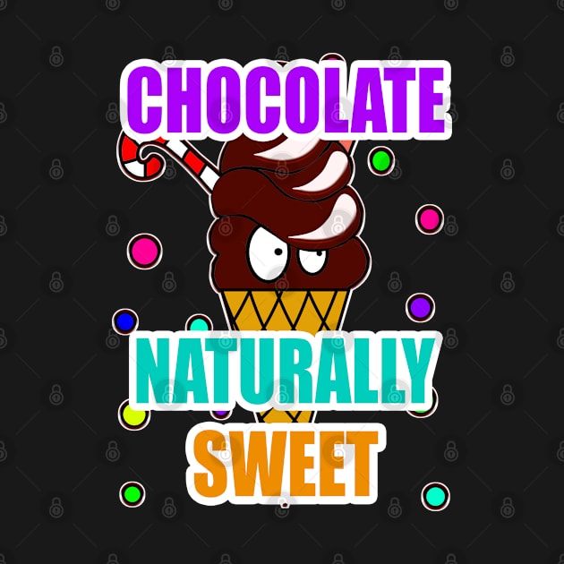 Chocolate Naturally Sweet Kawaii Icecream Cone by vnteees1