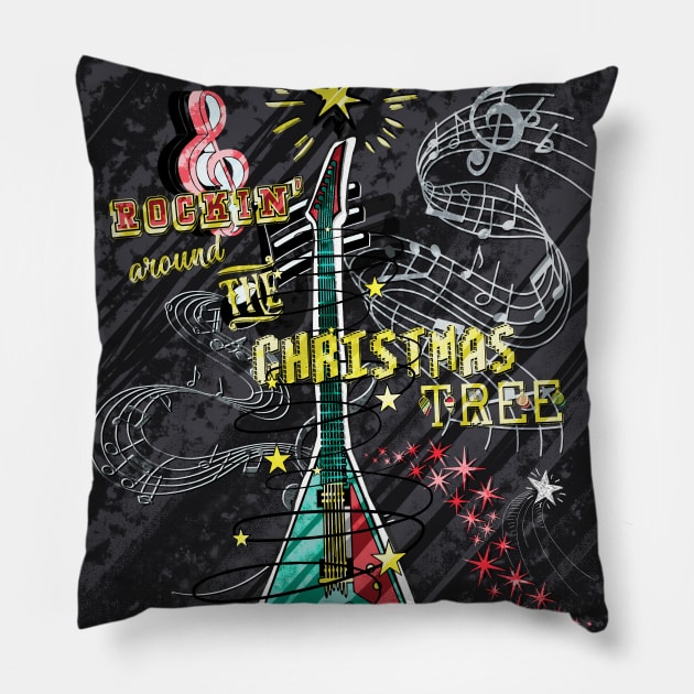 Rockin Around 3 Pillow by xxtinastudio