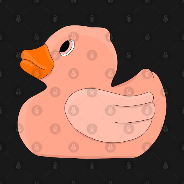 Pastel Peach Rubber Duck by MickeyEdwards