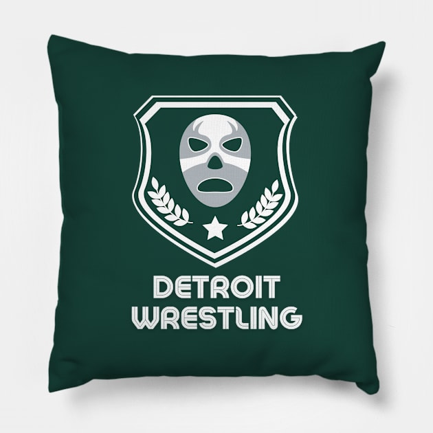 Detroit Wrestling "Leonidas Green" Pillow by DDT Shirts