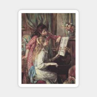 Young Girls at the Piano by Pierre Renoir Magnet