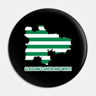 GLASGOW CITY CELTIC FOOTBALL CLUB GREEN AND WHITE MAP Pin