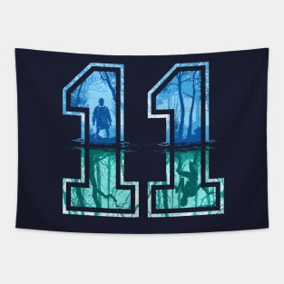 Strange Number 11 (blue) Tapestry