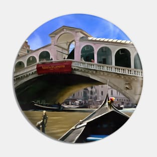 Rialto Bridge, Venice. Acrylically done Pin