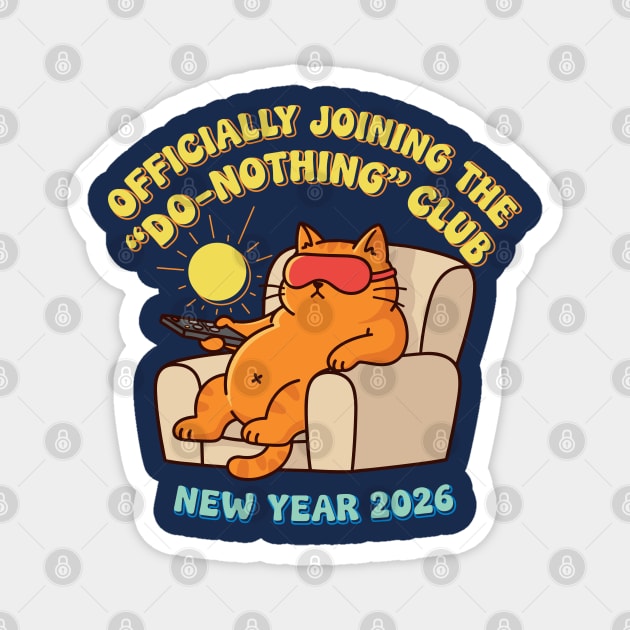 Lazy Cat Joins 'Do-Nothing' Club Magnet by enrynz
