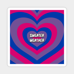 Sweater Weather - Bisexual Pride Magnet