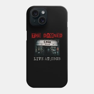 damned live at cbgb Phone Case