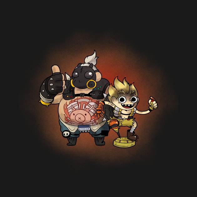 Roadhog and Junkrat by LoganN