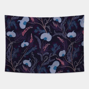 Mystical berries and floral branches Tapestry
