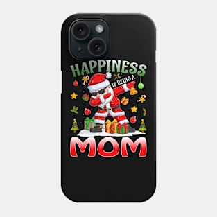 Happiness Is Being A Mom Santa Christmas Phone Case