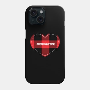 Buffalo Plaid Lumberjack Supportive Love Heart Phone Case