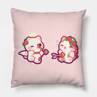 Shot by Cupid Kitties Pillow