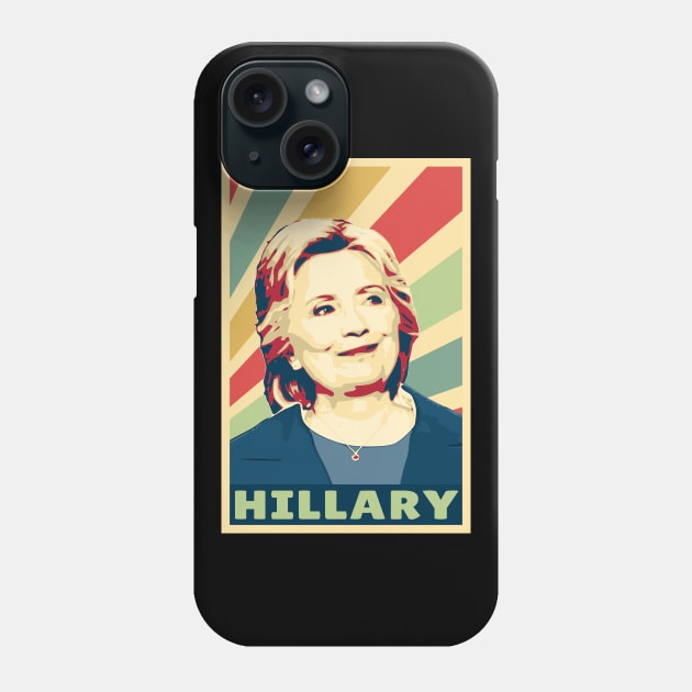 Hillary Clinton Vintage Colors Phone Case by Nerd_art