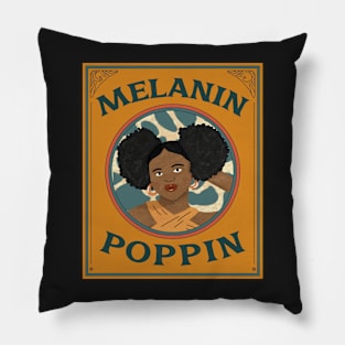 Melanin Poppin (retro empowered woman) Pillow