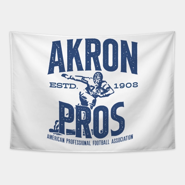 Akron Pros Football Tapestry by MindsparkCreative