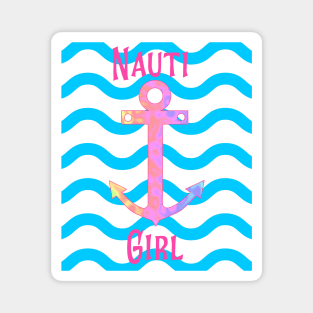 Nautical Girl With Waves Magnet