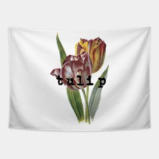 Vintage Floral Retro Tulip Flower Tapestry