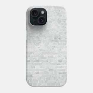 Whitewashed Brick Wall - Light White Wash Stone Brick Phone Case