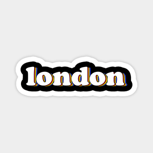 London Retro Words Magnet