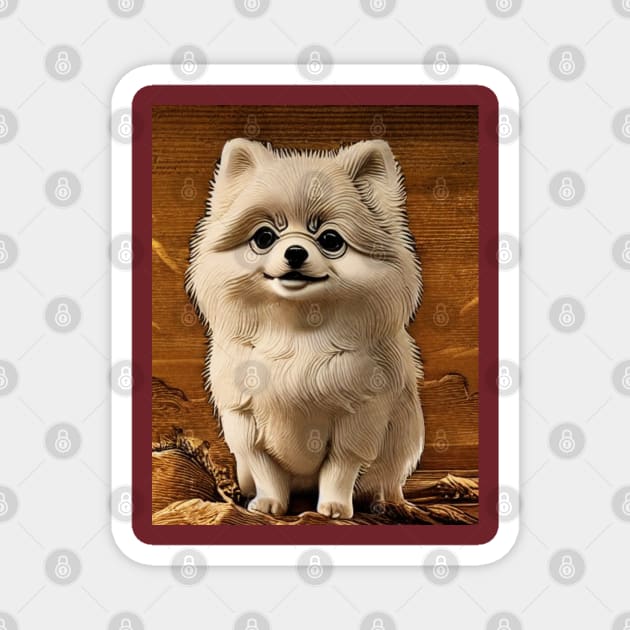 Cute pomeranian Magnet by meltubs76