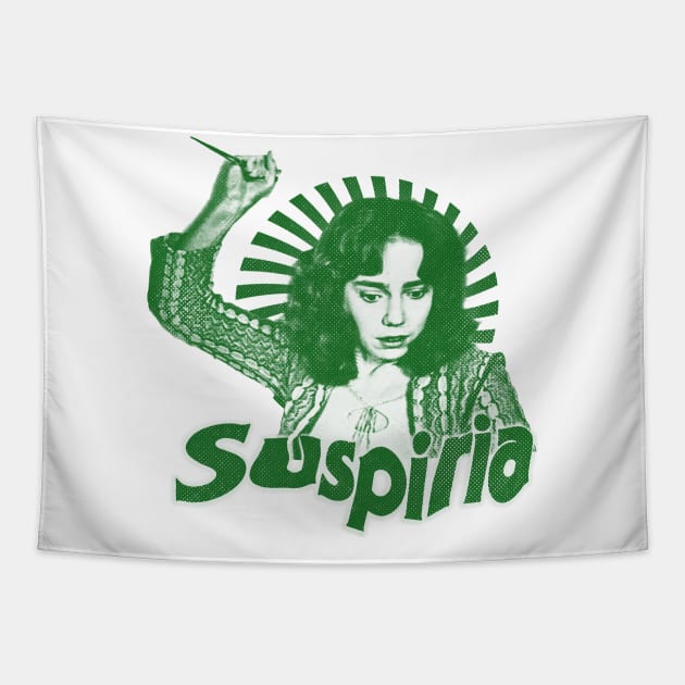 Suspiria - horror film green solid style (exclusive art) Tapestry by Loreatees