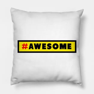 The Awesome Hashtag Pillow